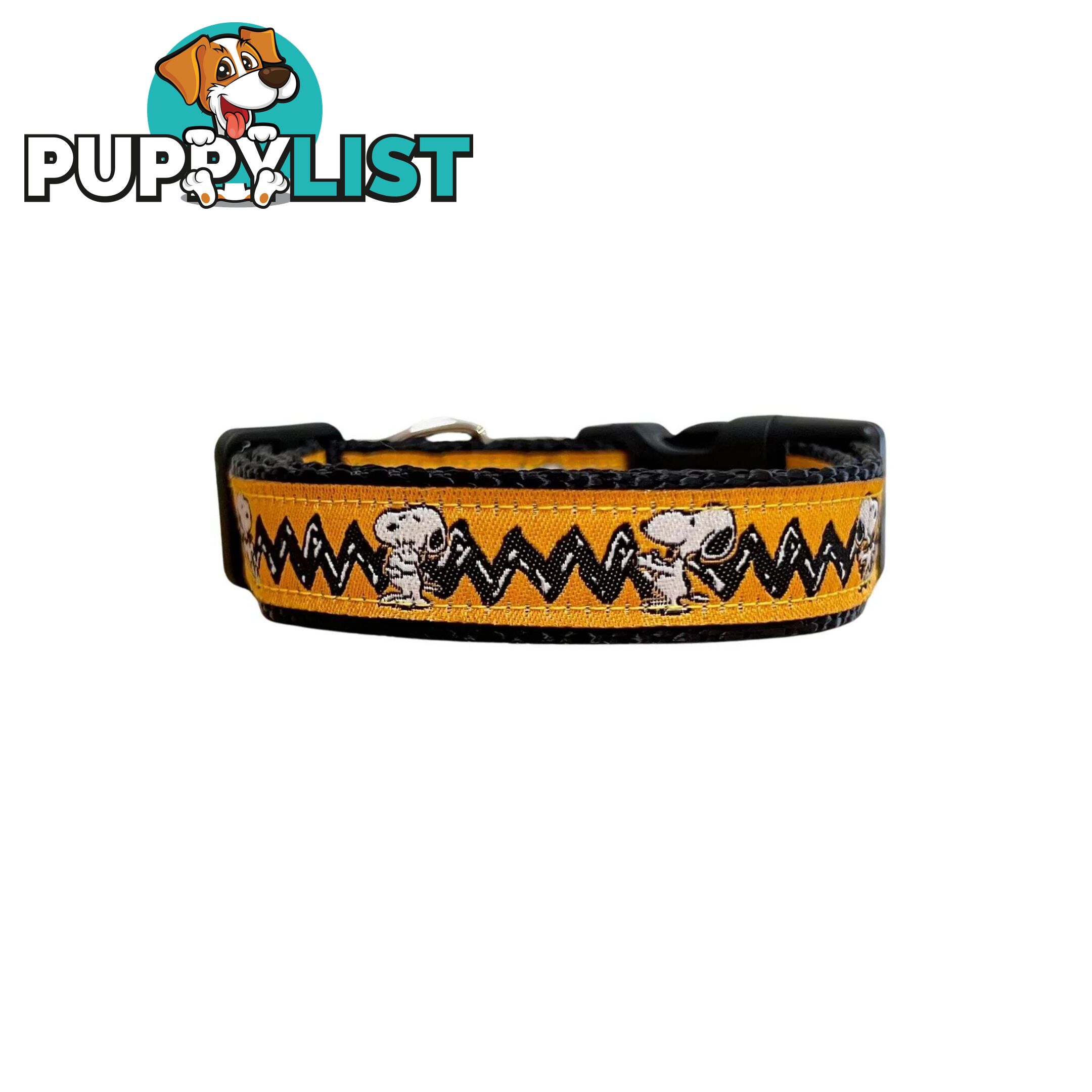 Snoopy Dog Collar - Hand Made by The Bark Side - TBSSNOOPSML