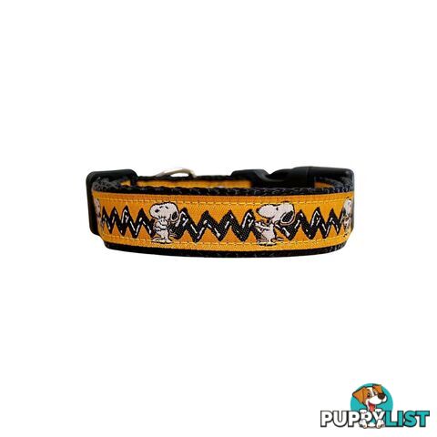 Snoopy Dog Collar - Hand Made by The Bark Side - TBSSNOOPSML