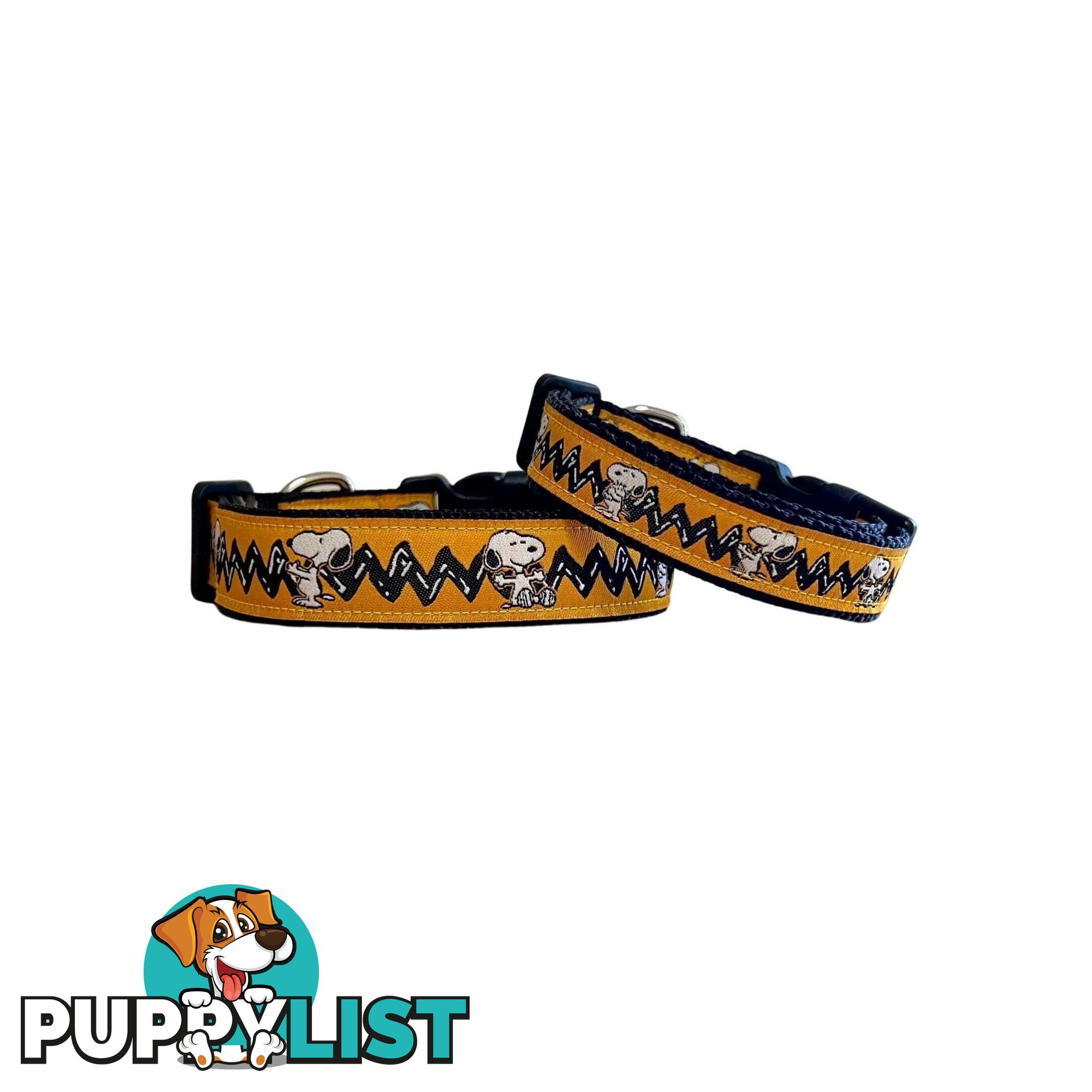 Snoopy Dog Collar - Hand Made by The Bark Side - TBSSNOOPSML