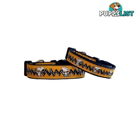 Snoopy Dog Collar - Hand Made by The Bark Side - TBSSNOOPSML