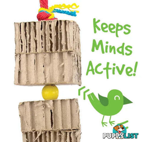 BIRD TOY DESTRUCTIVE - SHREDZ CARDBOARD TOWER X 3 & X 4 - BAINBRIDGE - BB-A8388