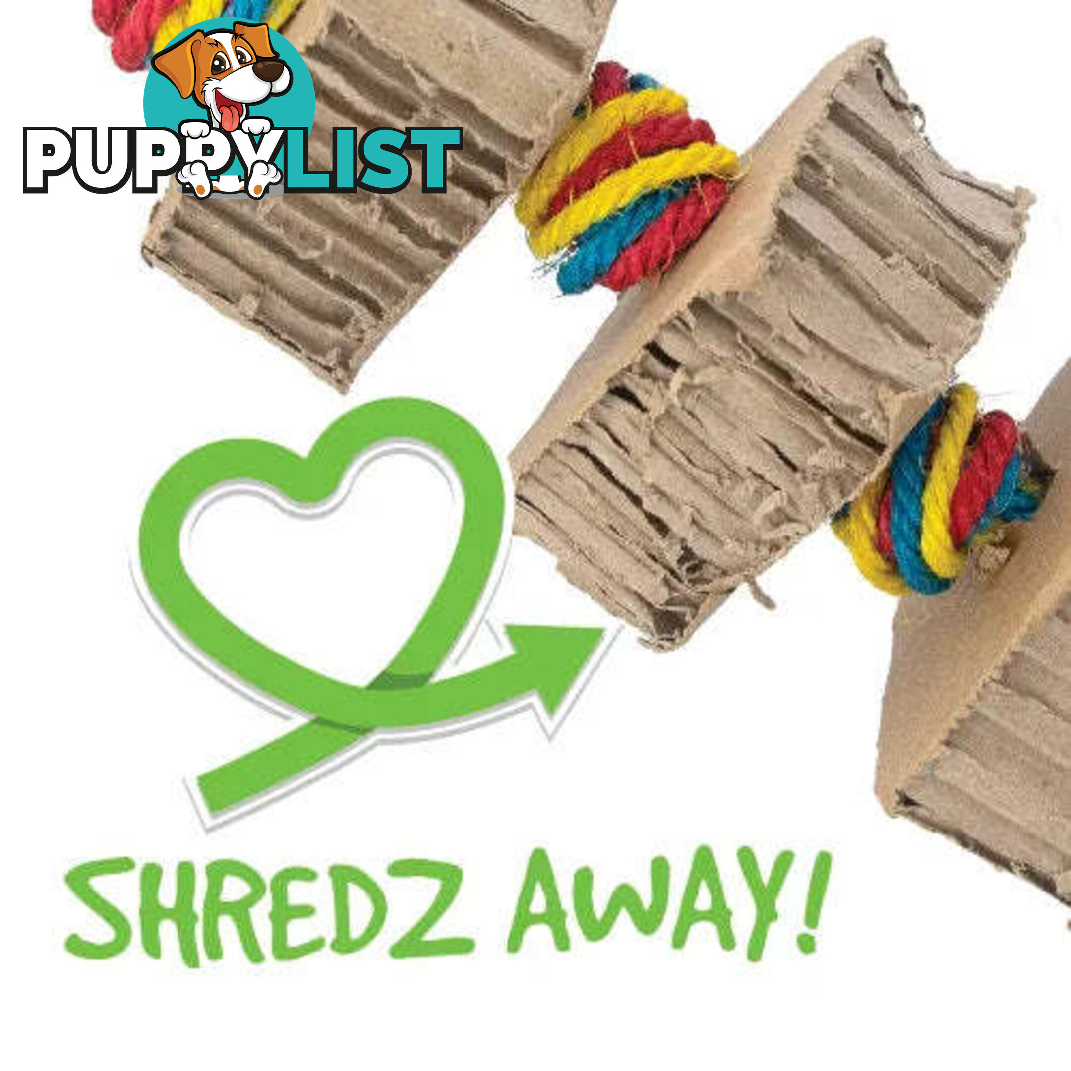 BIRD TOY DESTRUCTIVE - SHREDZ CARDBOARD TOWER X 3 & X 4 - BAINBRIDGE - BB-A8388