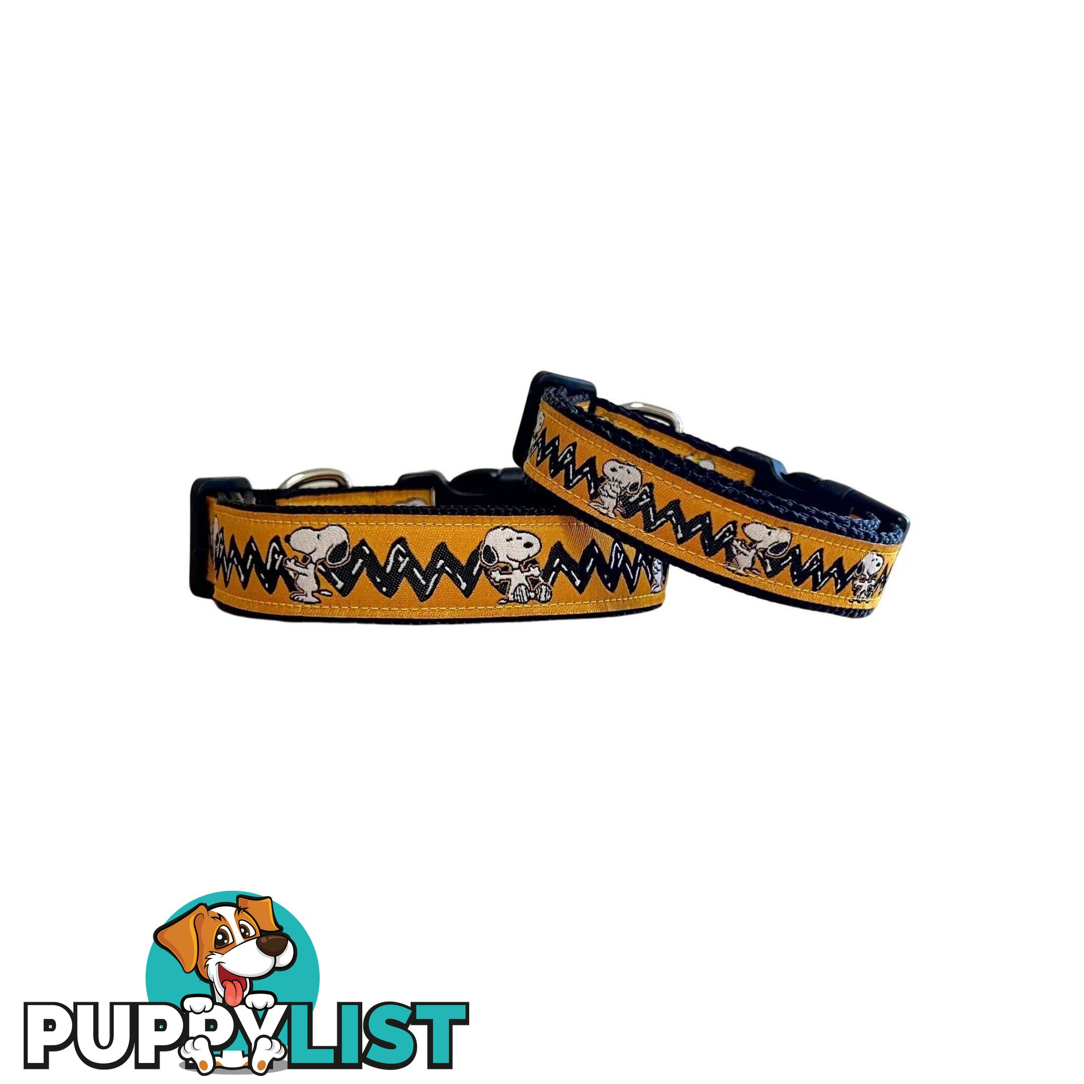 Snoopy Dog Collar - Hand Made by The Bark Side - TBSSNOOPLGE