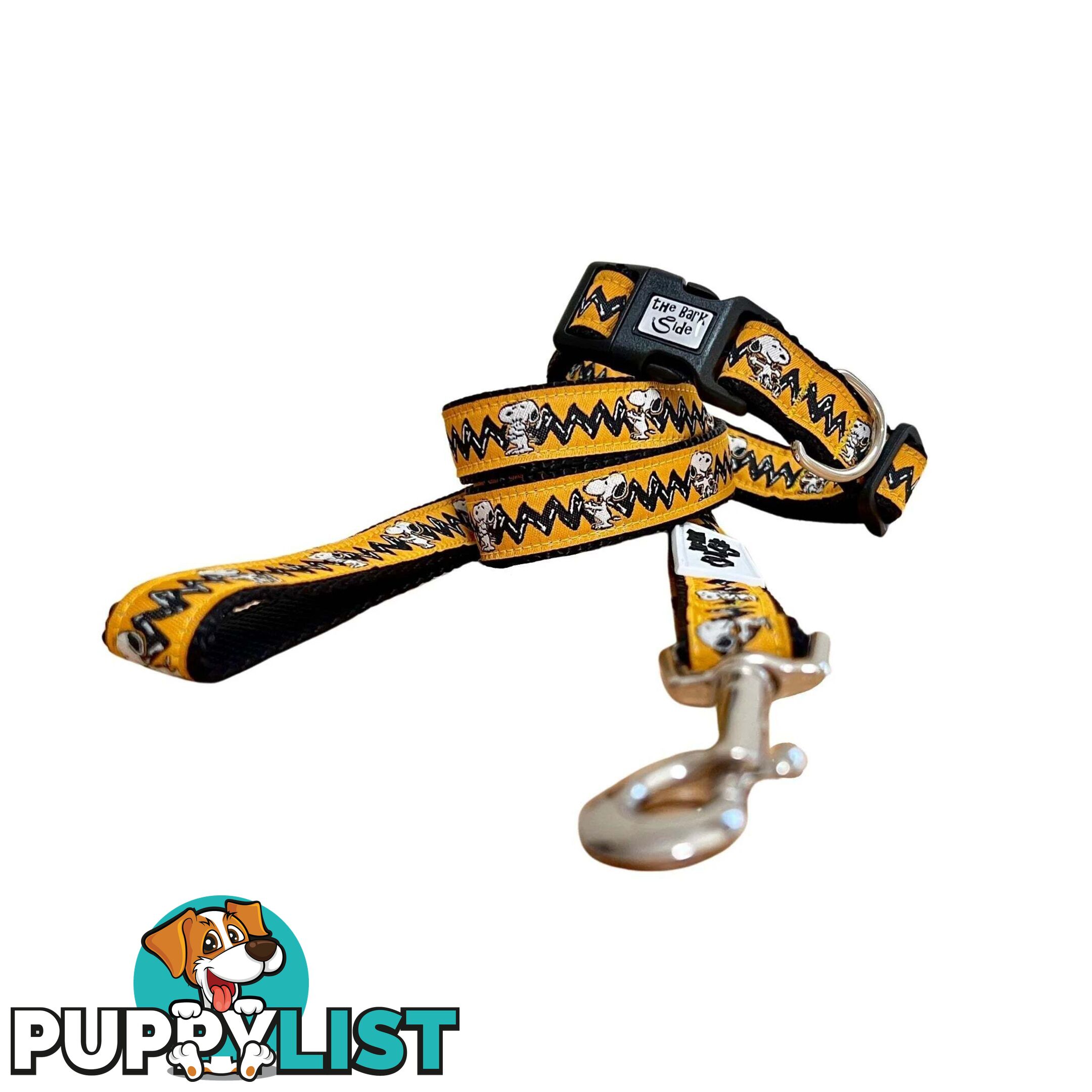 Snoopy Dog Collar - Hand Made by The Bark Side - TBSSNOOPLGE