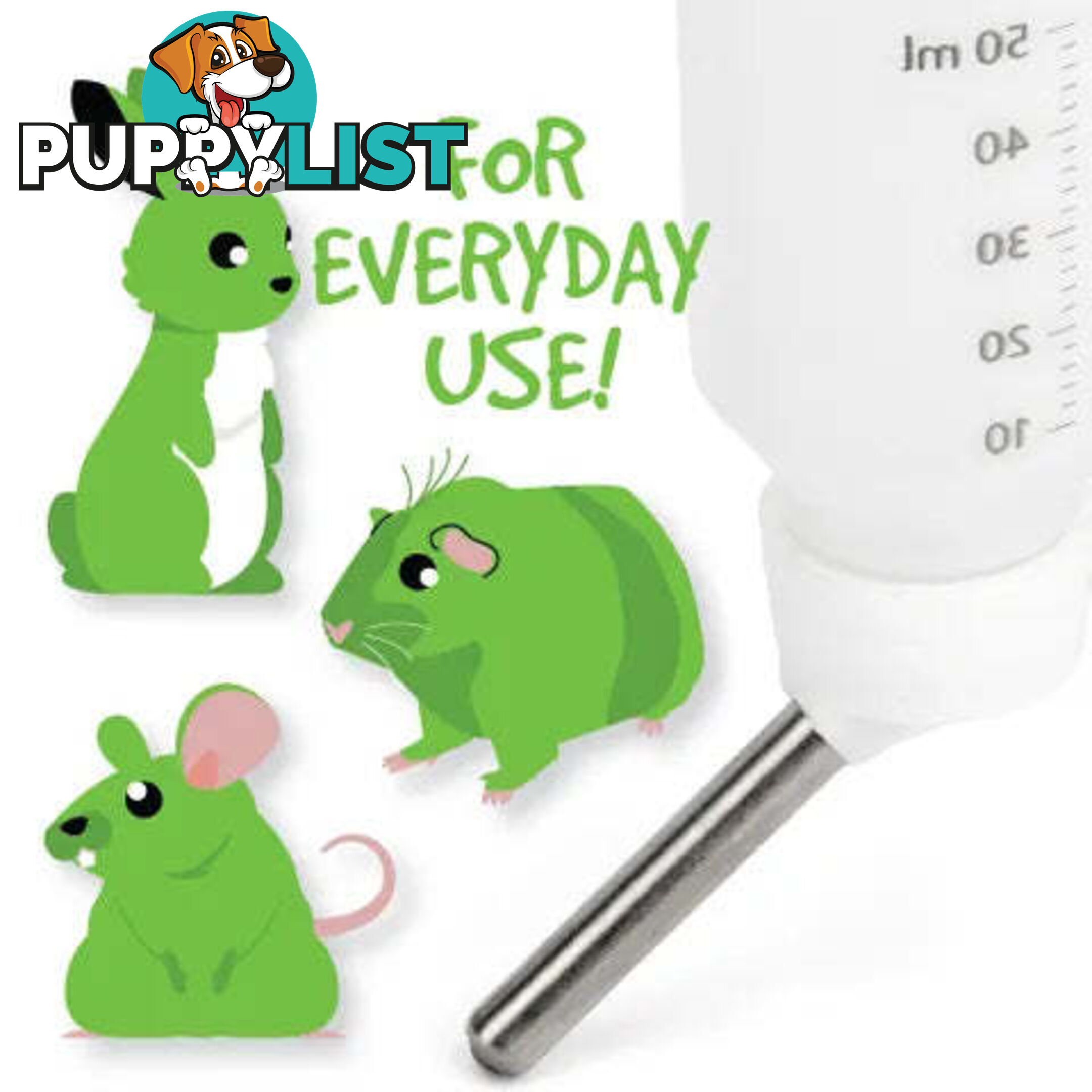 SMALL ANIMAL PLASTIC WATER BOTTLE - BAINBRIDGE - BB-A8116