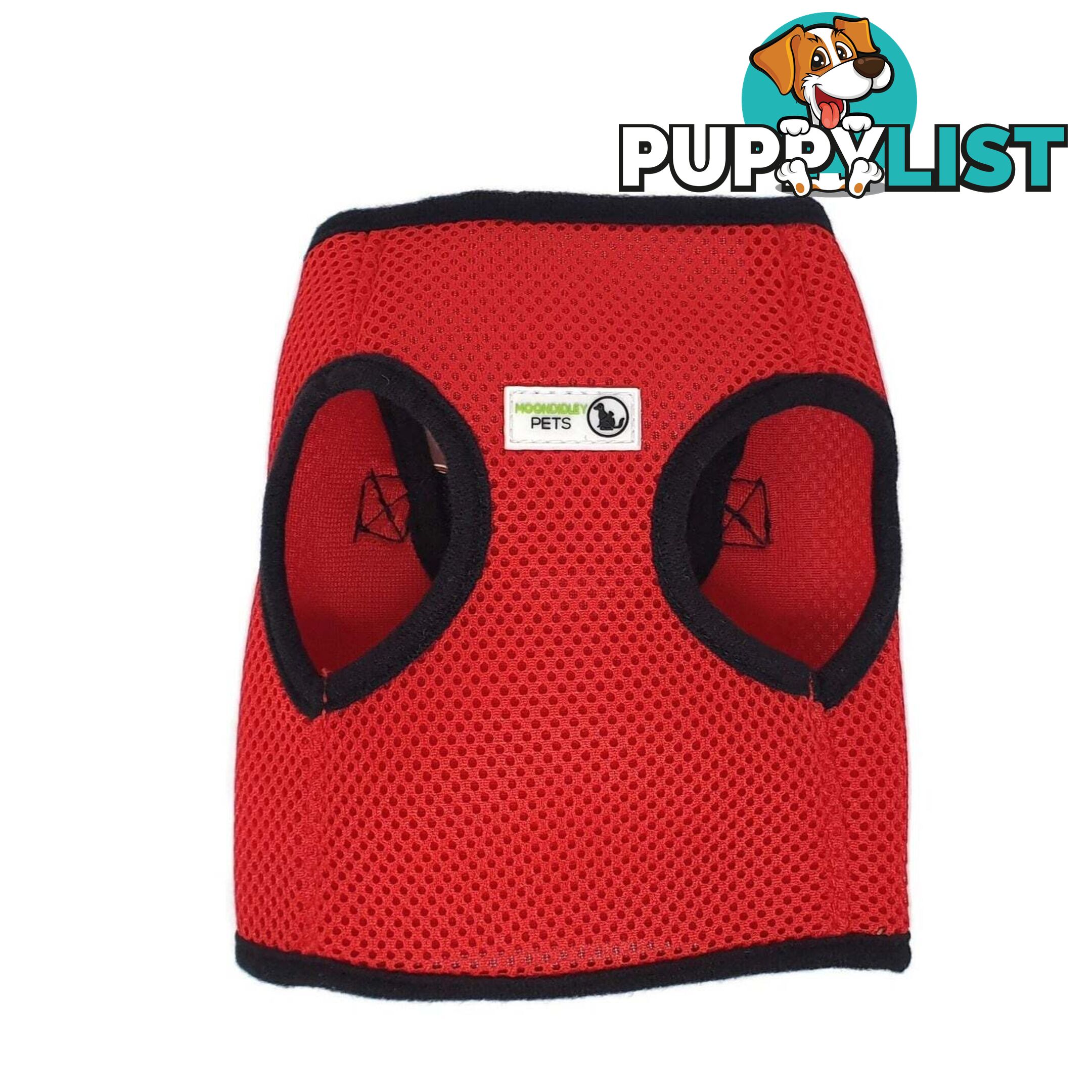 Doggie ID Vest Soft Air Mesh Personlised Embroidered - MDPIDVESXSRED