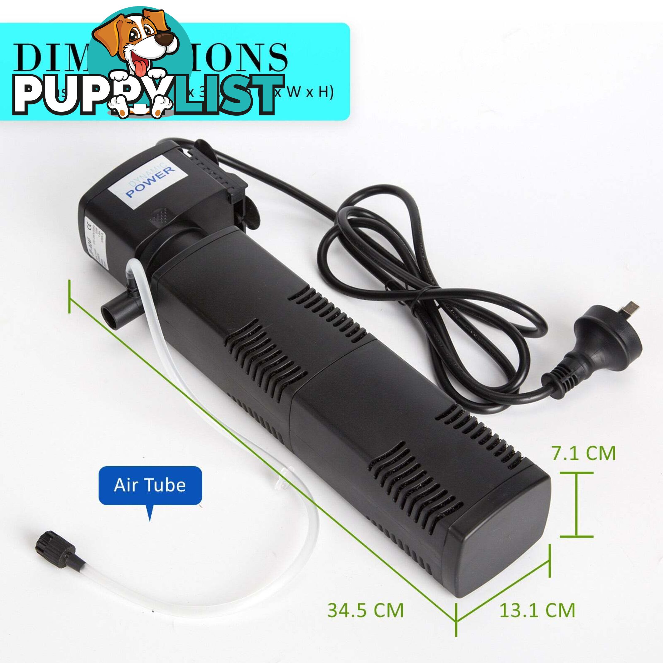 Aquarium Submersible Filter Pond Pump 1600L/H 35W 2.5m - V274-AQ-JP025F-35