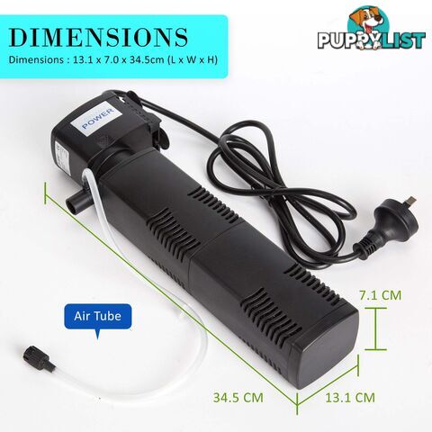 Aquarium Submersible Filter Pond Pump 1600L/H 35W 2.5m - V274-AQ-JP025F-35