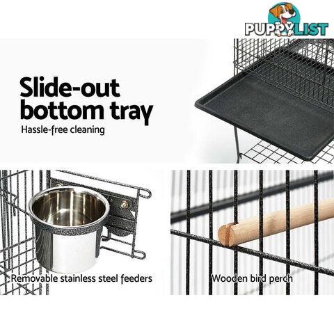 i.Pet Bird Cage 145cm Large Aviary - PET-BIRDCAGE-A102-BK