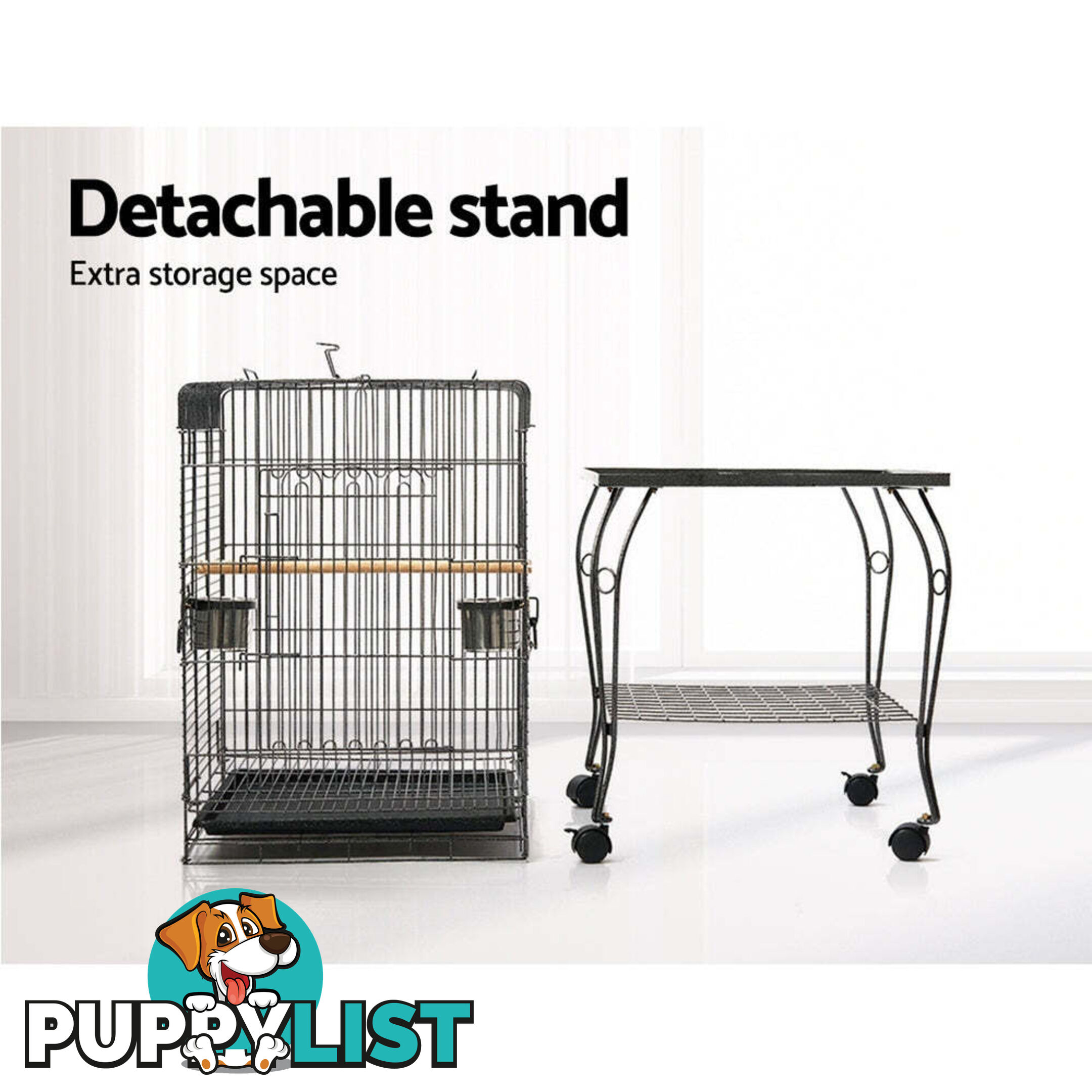 i.Pet Bird Cage 145cm Large Aviary - PET-BIRDCAGE-A102-BK