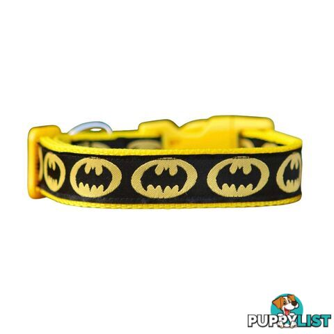 Batman Dog Collar - Hand Made by The Bark Side - TBSBATLGE