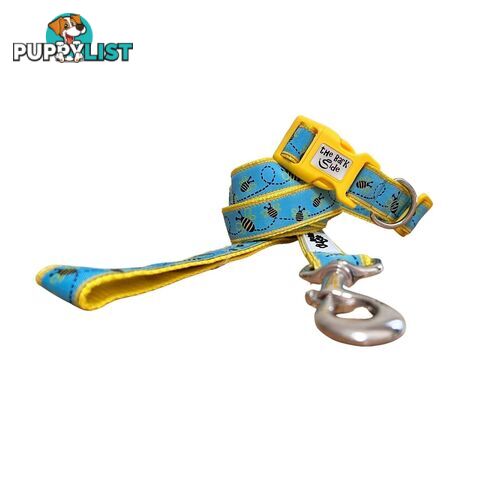 Bumble Bee Dog Collar - Hand Made by The Bark Side - TBSBUMLGE