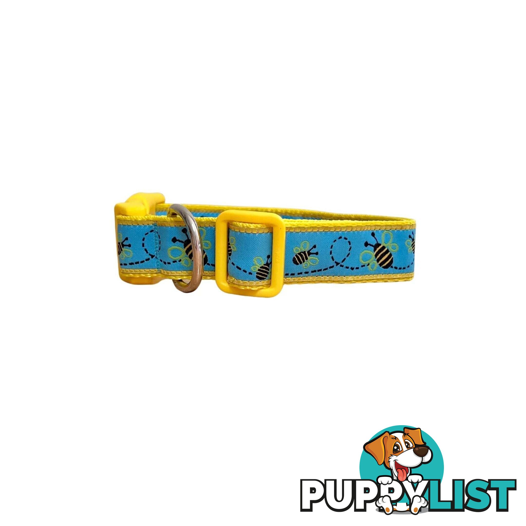 Bumble Bee Dog Collar - Hand Made by The Bark Side - TBSBUMLGE