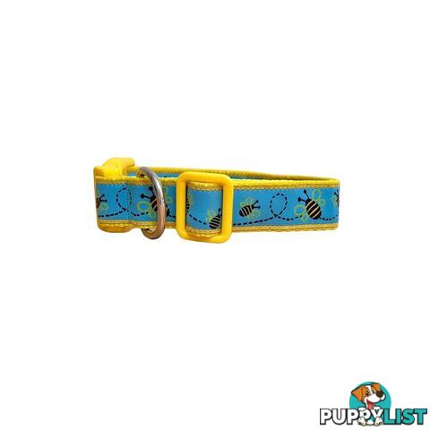 Bumble Bee Dog Collar - Hand Made by The Bark Side - TBSBUMLGE