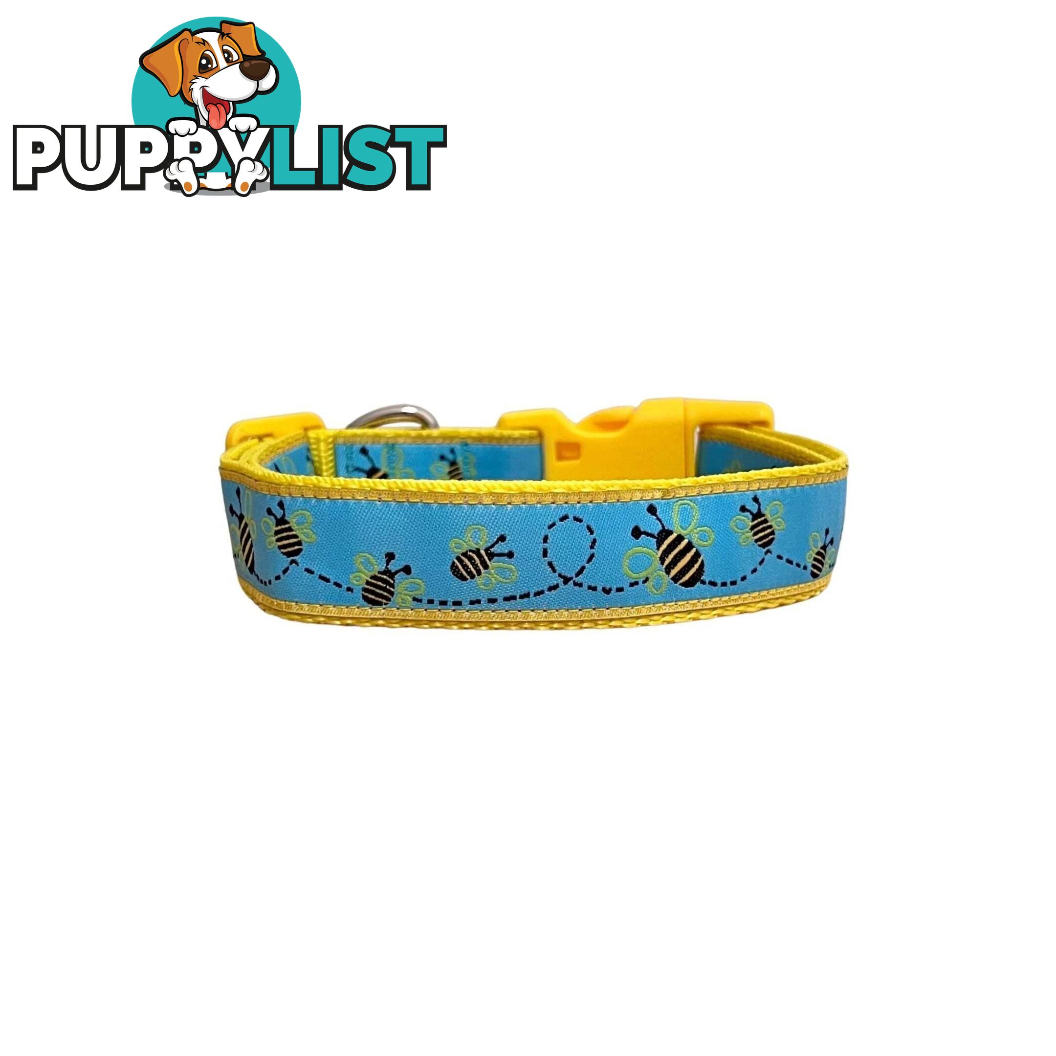 Bumble Bee Dog Collar - Hand Made by The Bark Side - TBSBUMLGE