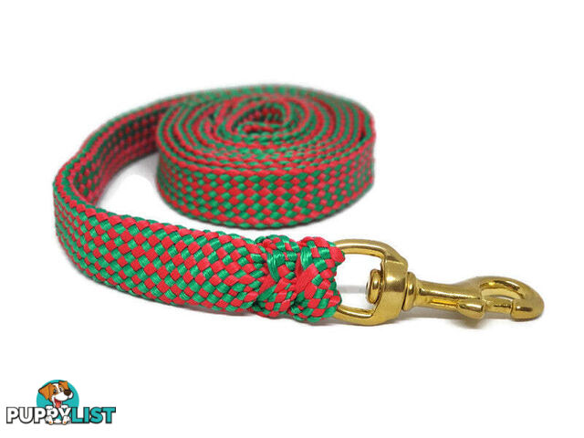 1.8m to 10m Long Dog Lead No Stitching Tough Yarnix 20mm Wide - YNXLD2010SSPNK