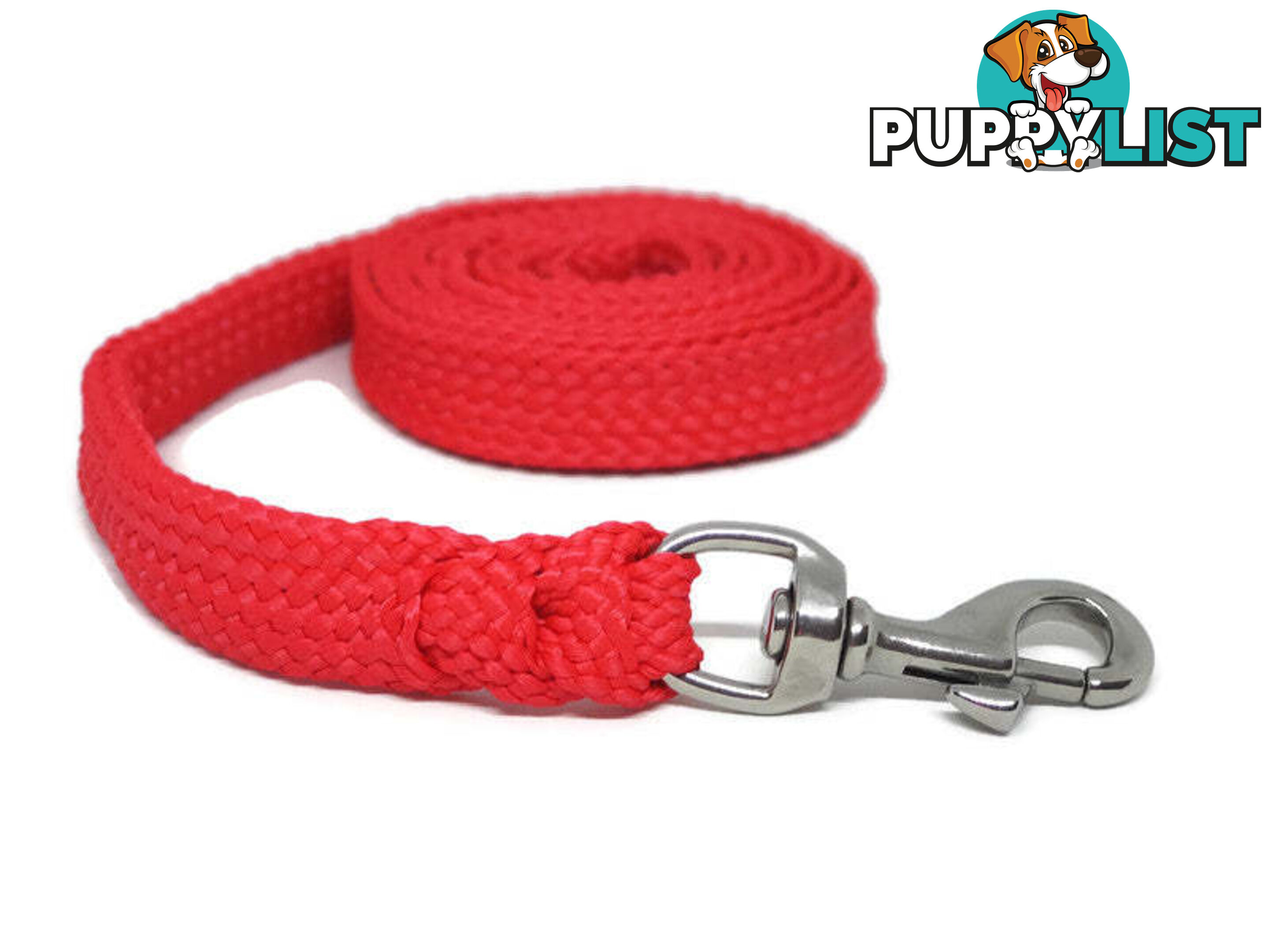 1.8m to 10m Long Dog Lead No Stitching Tough Yarnix 20mm Wide - YNXLD2010SSPNK