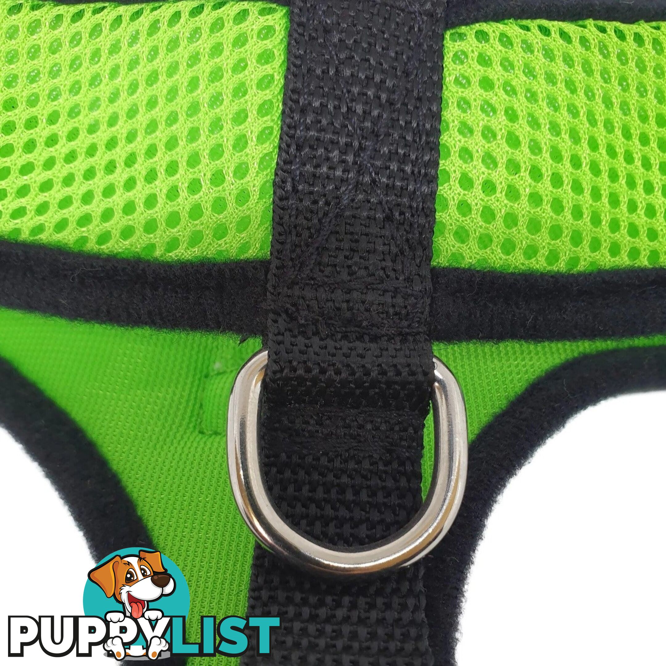 Doggie ID Harness Soft Air Mesh Personalised Embroidered - GC-HAR-ID-RED-XS