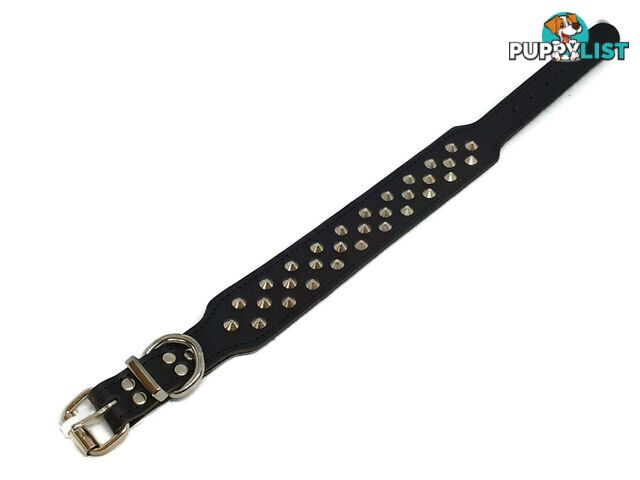 Staffy Leather Studded Dog Collar - Beau Pets - JPP-1042-RED