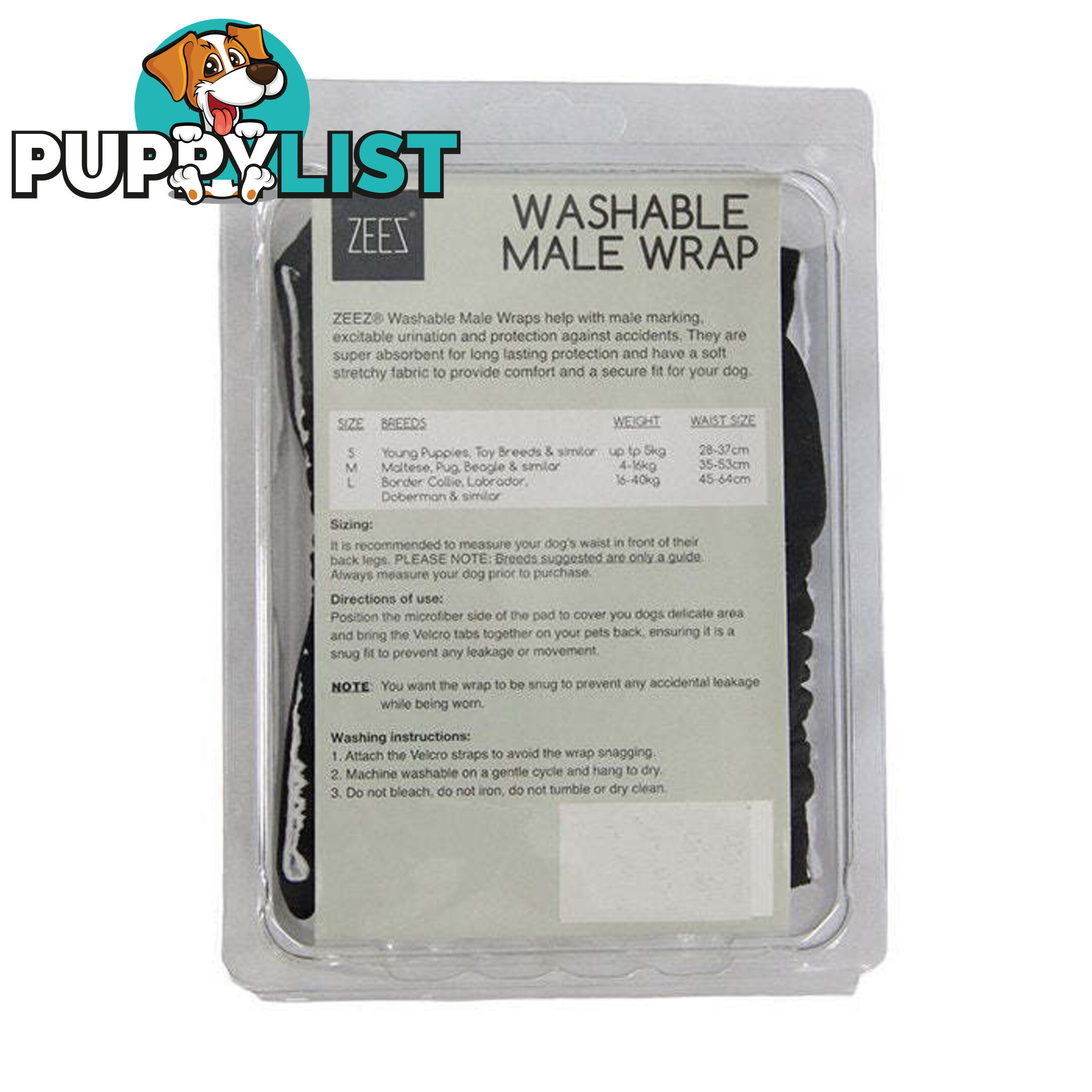 Washable Male Wrap ZEEZ - PPP-51-ZWW04315