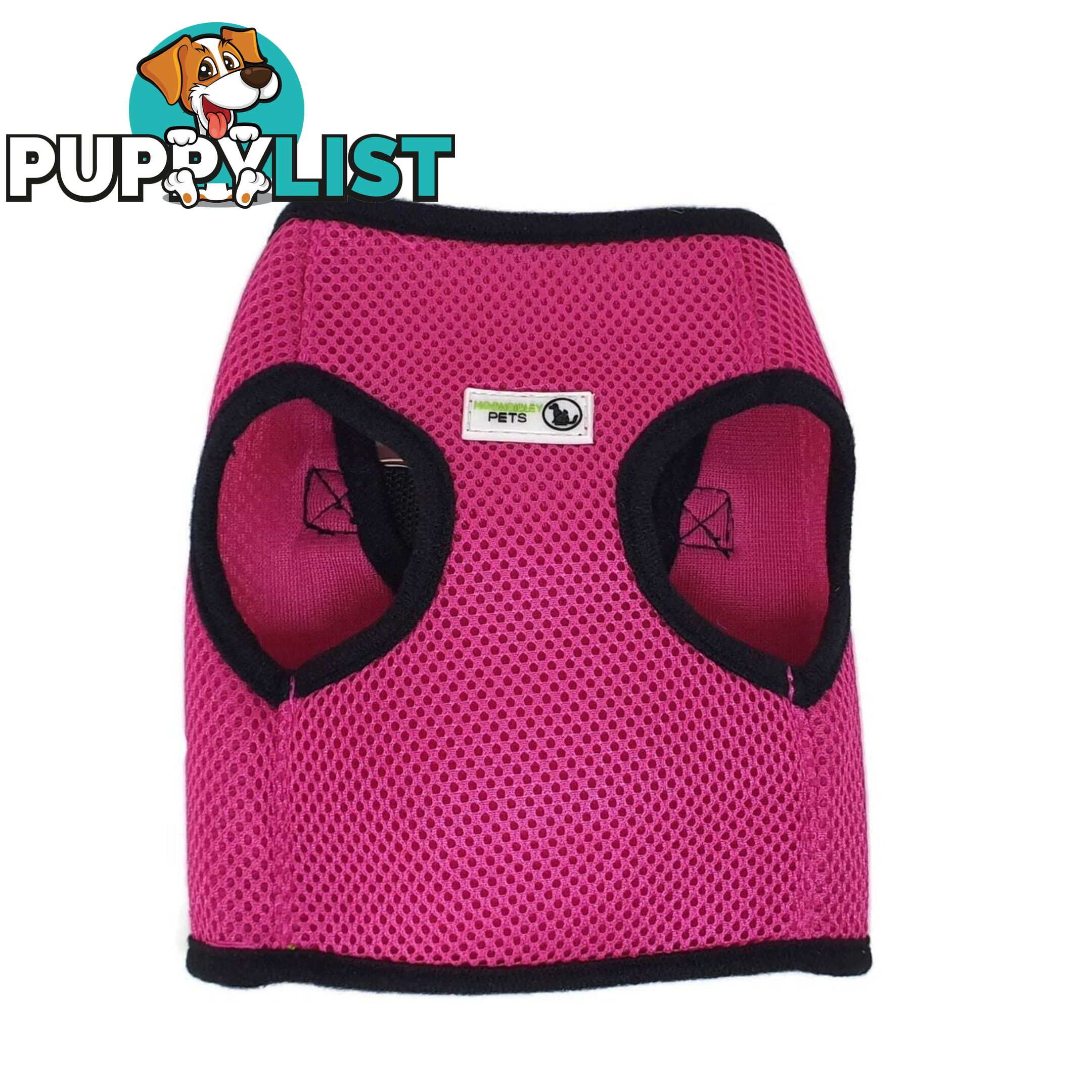 Vest Harness Pet Dog-Cat Step-in Velcro and Buckle Attachments - Moondidley Pets - MDPVESTLPUR