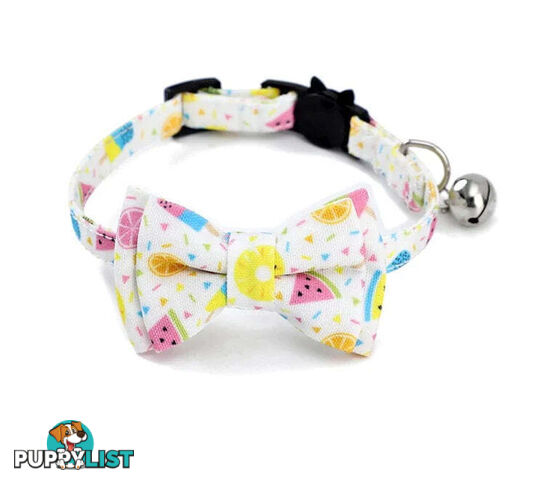 Breakaway Cat Collar & Bow Tie / XS - Hand Made by The Bark Side - TBSBRKXSBBY
