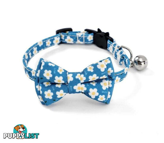Breakaway Cat Collar & Bow Tie / XS - Hand Made by The Bark Side - TBSBRKXSBBY