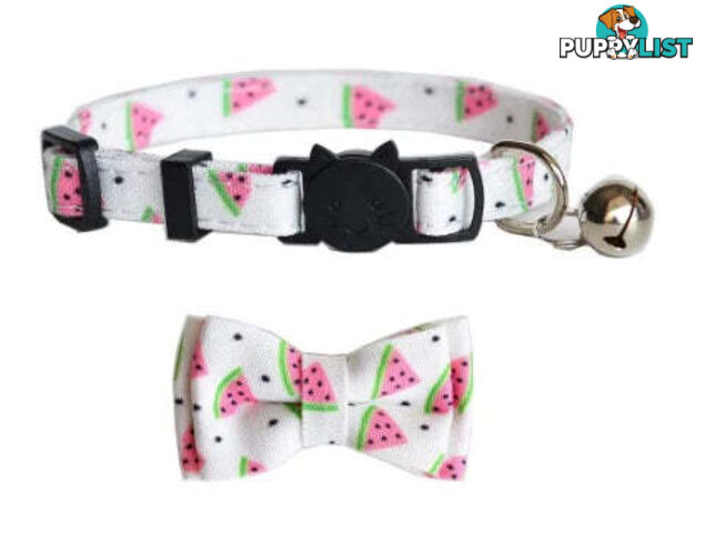 Breakaway Cat Collar & Bow Tie / XS - Hand Made by The Bark Side - TBSBRKXSBBY