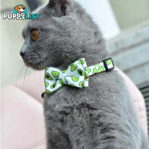 Breakaway Cat Collar & Bow Tie / XS - Hand Made by The Bark Side - TBSBRKXSBBY