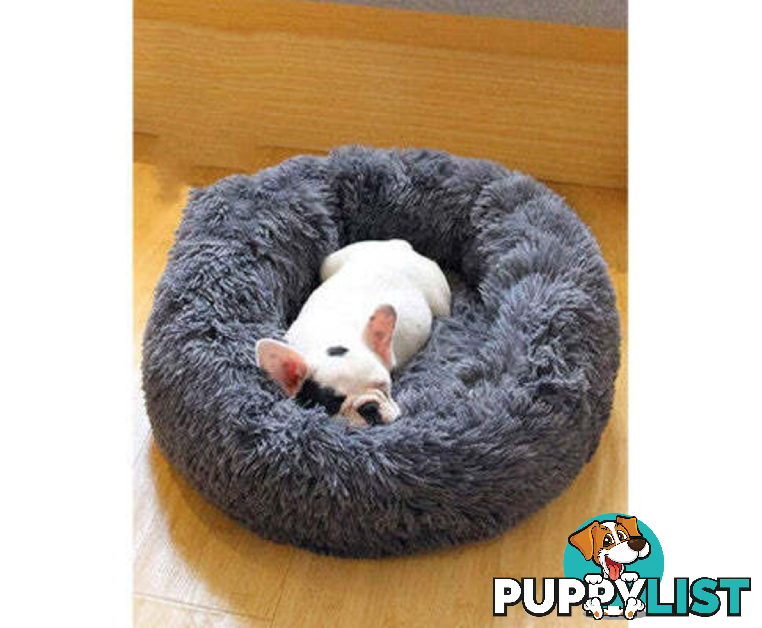 Soft Dog/Cat Bed Round, Washable - V324-PETDB-DGREY-50