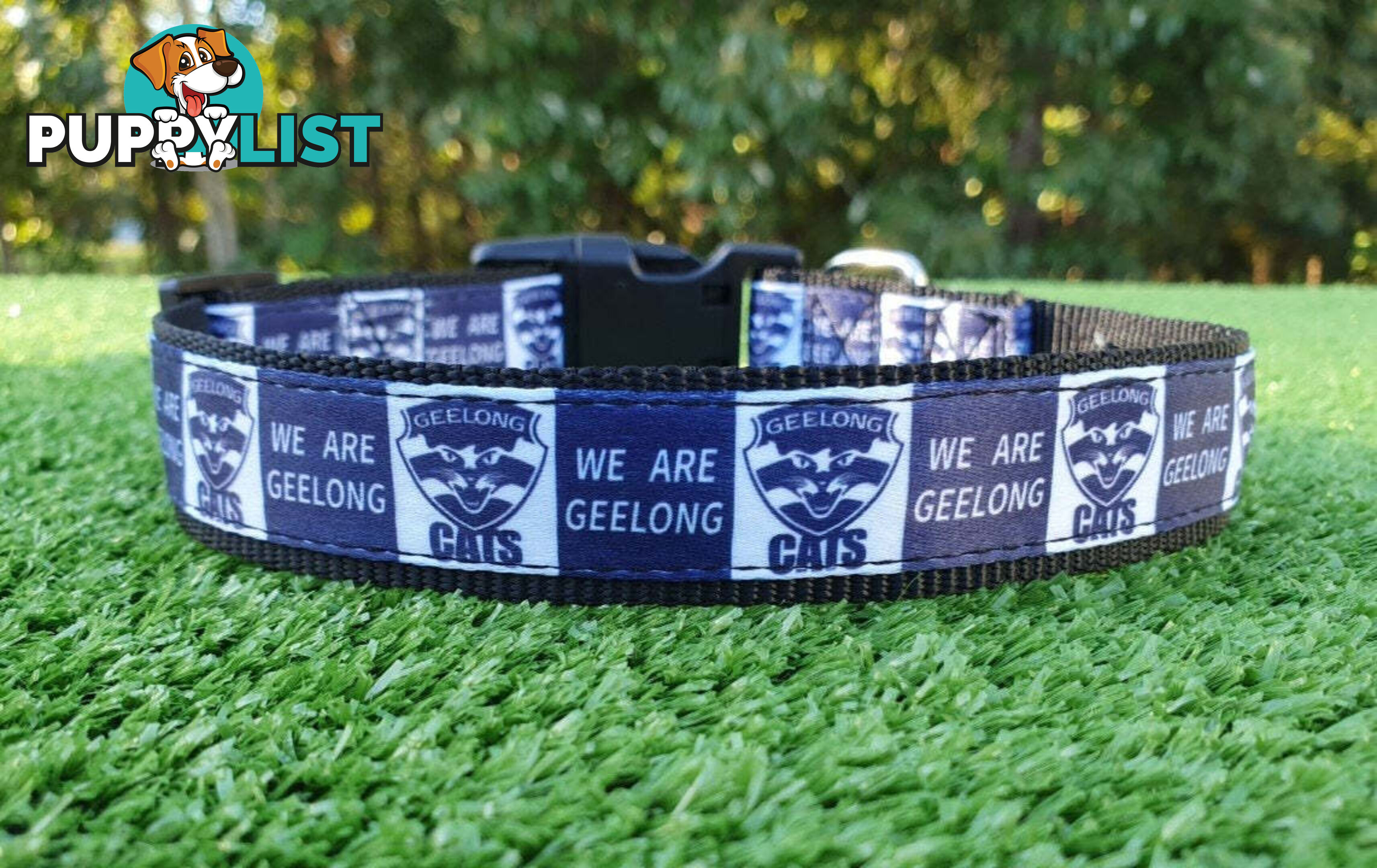 AFL Dog Collars, Footy - Aussie Rules - Moondidley Pets - MDPCOLAFLMWB