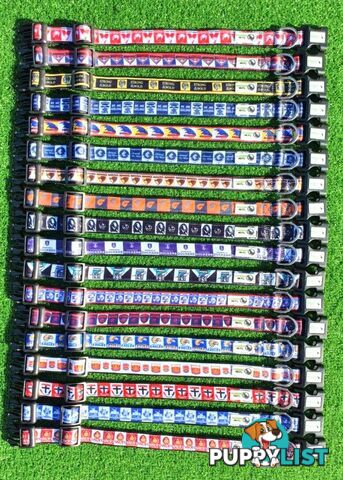 AFL Dog Collars, Footy - Aussie Rules - Moondidley Pets - MDPCOLAFLMWB