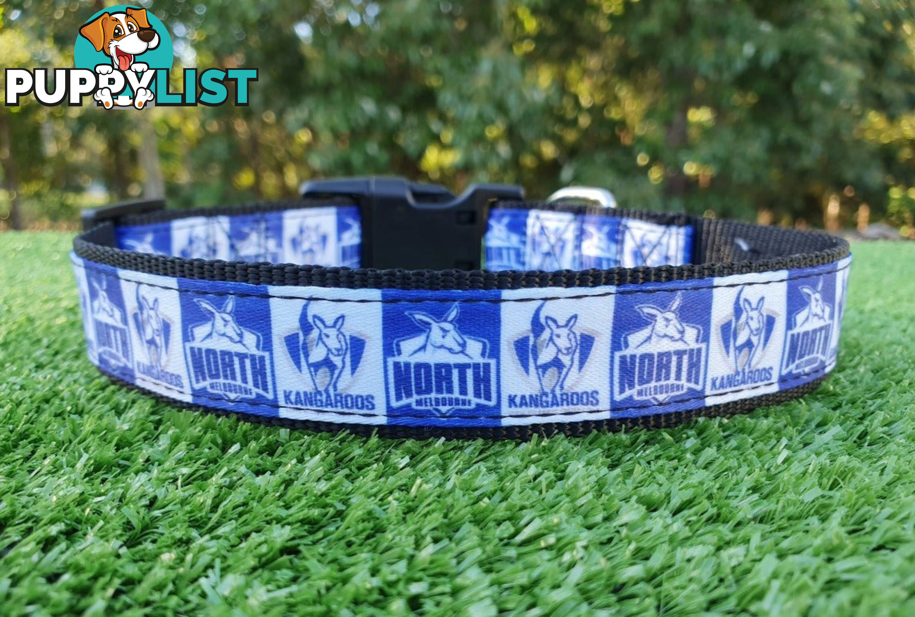 AFL Dog Collars, Footy - Aussie Rules - Moondidley Pets - MDPCOLAFLMWB
