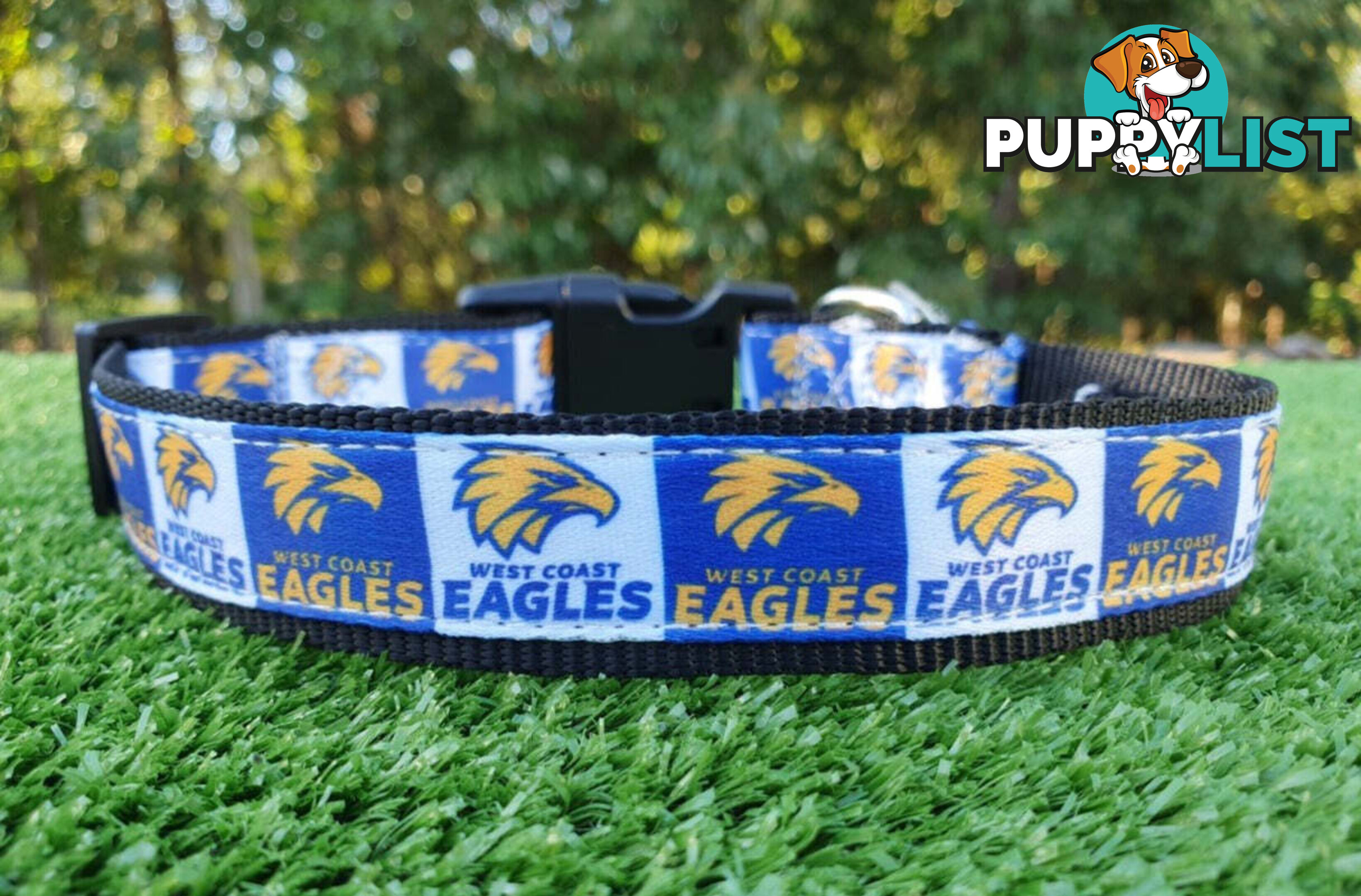 AFL Dog Collars, Footy - Aussie Rules - Moondidley Pets - MDPCOLAFLMWB