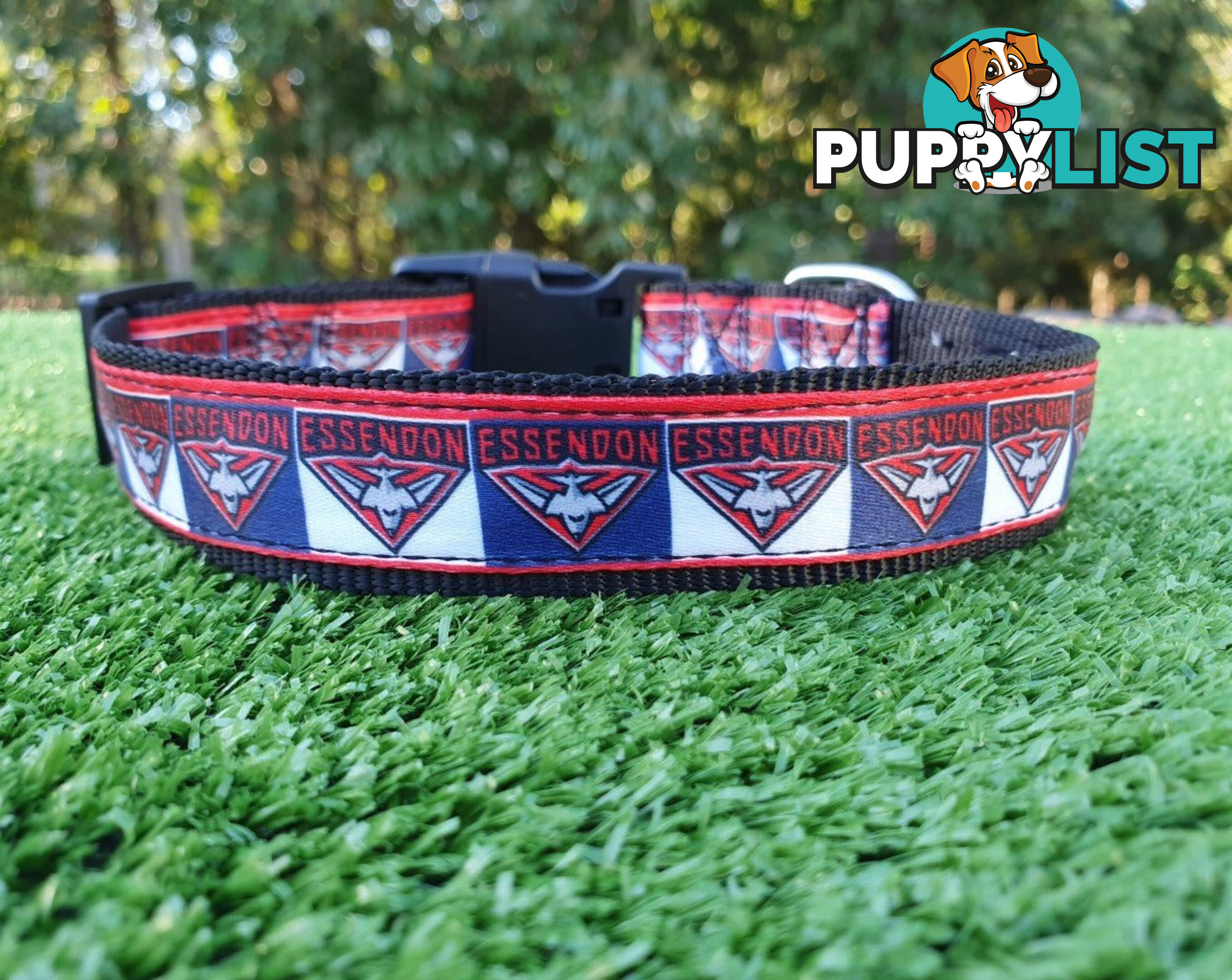 AFL Dog Collars, Footy - Aussie Rules - Moondidley Pets - MDPCOLAFLMWB