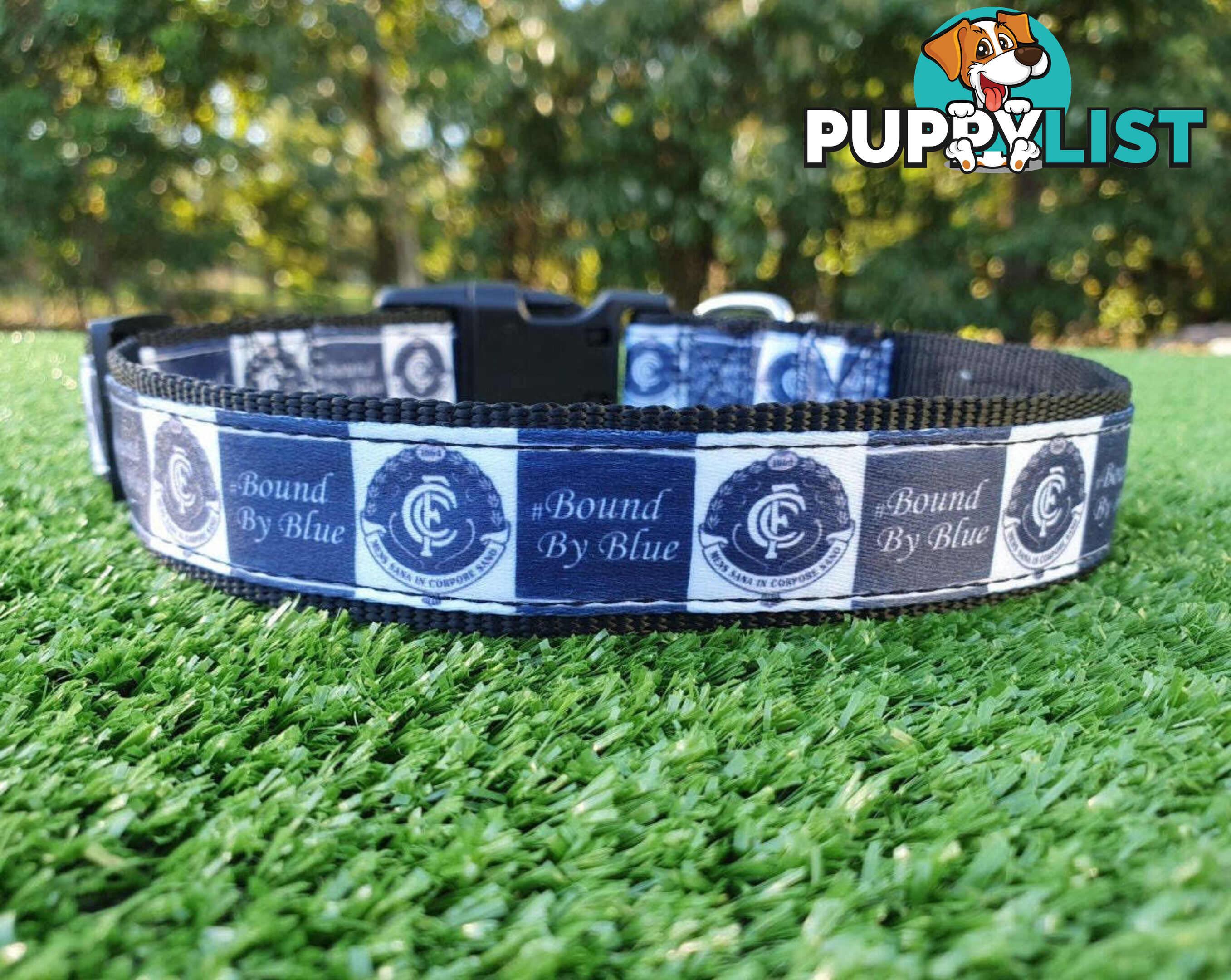 AFL Dog Collars, Footy - Aussie Rules - Moondidley Pets - MDPCOLAFLMWB