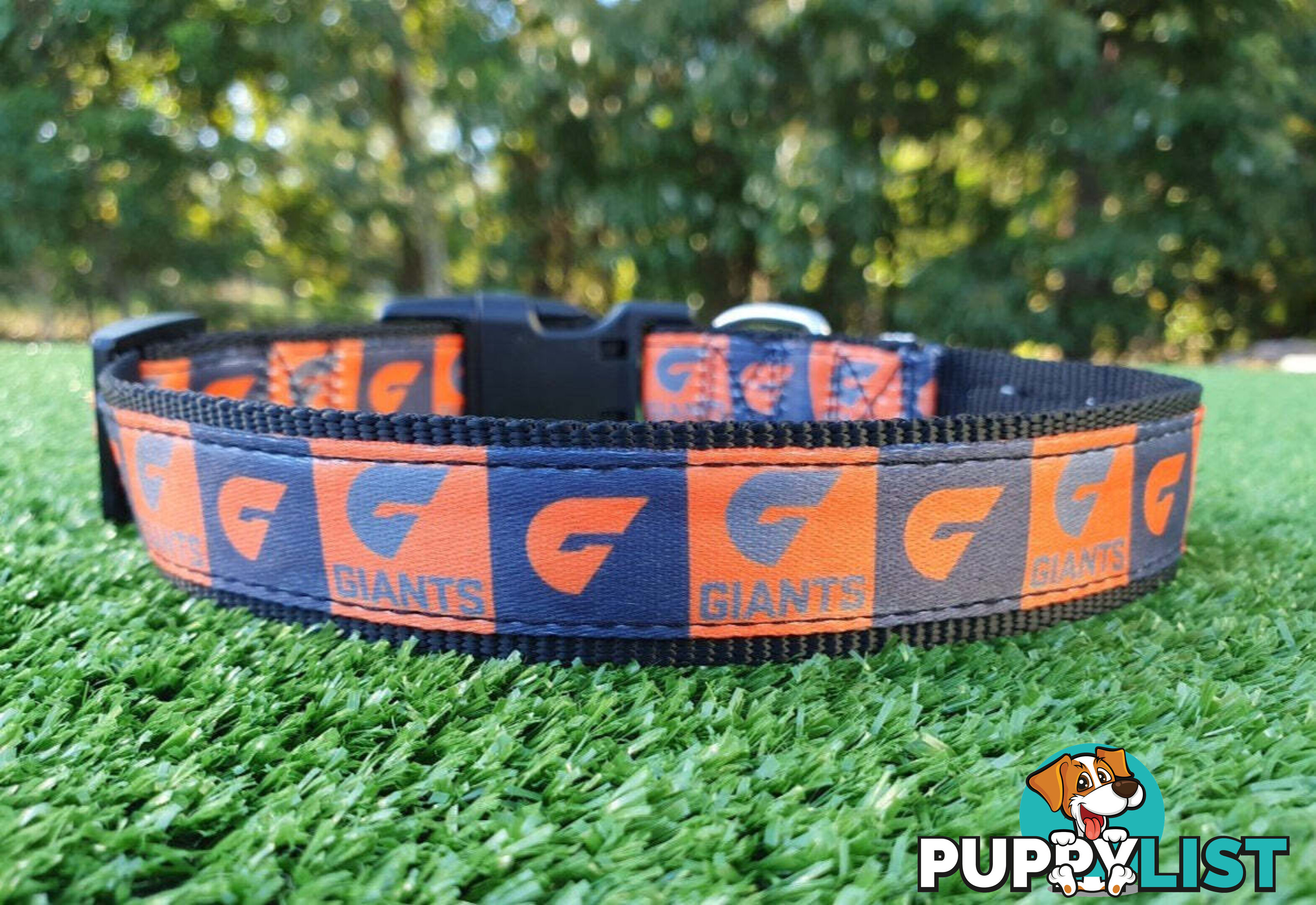 AFL Dog Collars, Footy - Aussie Rules - Moondidley Pets - MDPCOLAFLMWB
