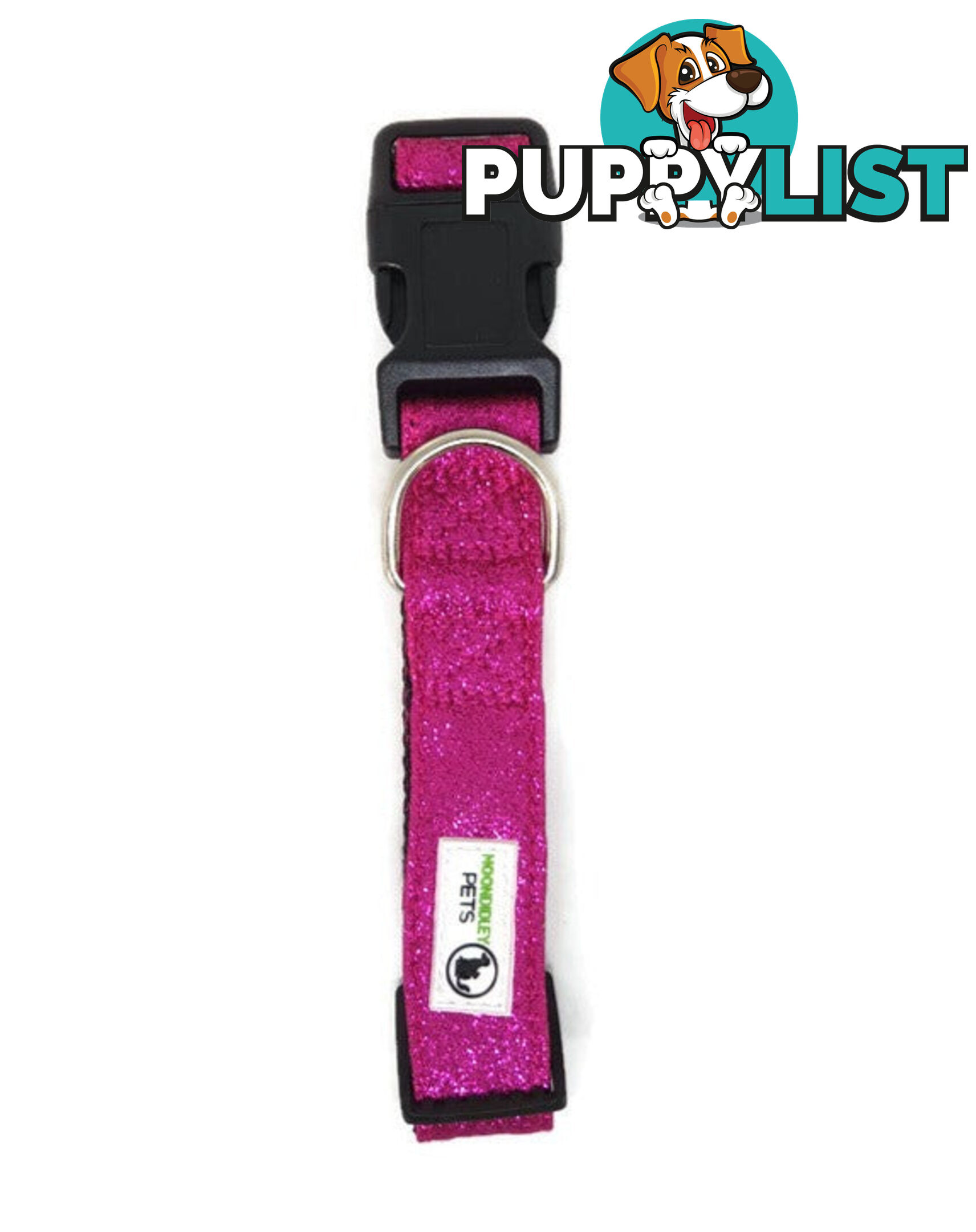 Bling Glitter Overlay Nylon Collar - Breakaway Buckle - Moondidley Pets - MDPCOLBLISBLK