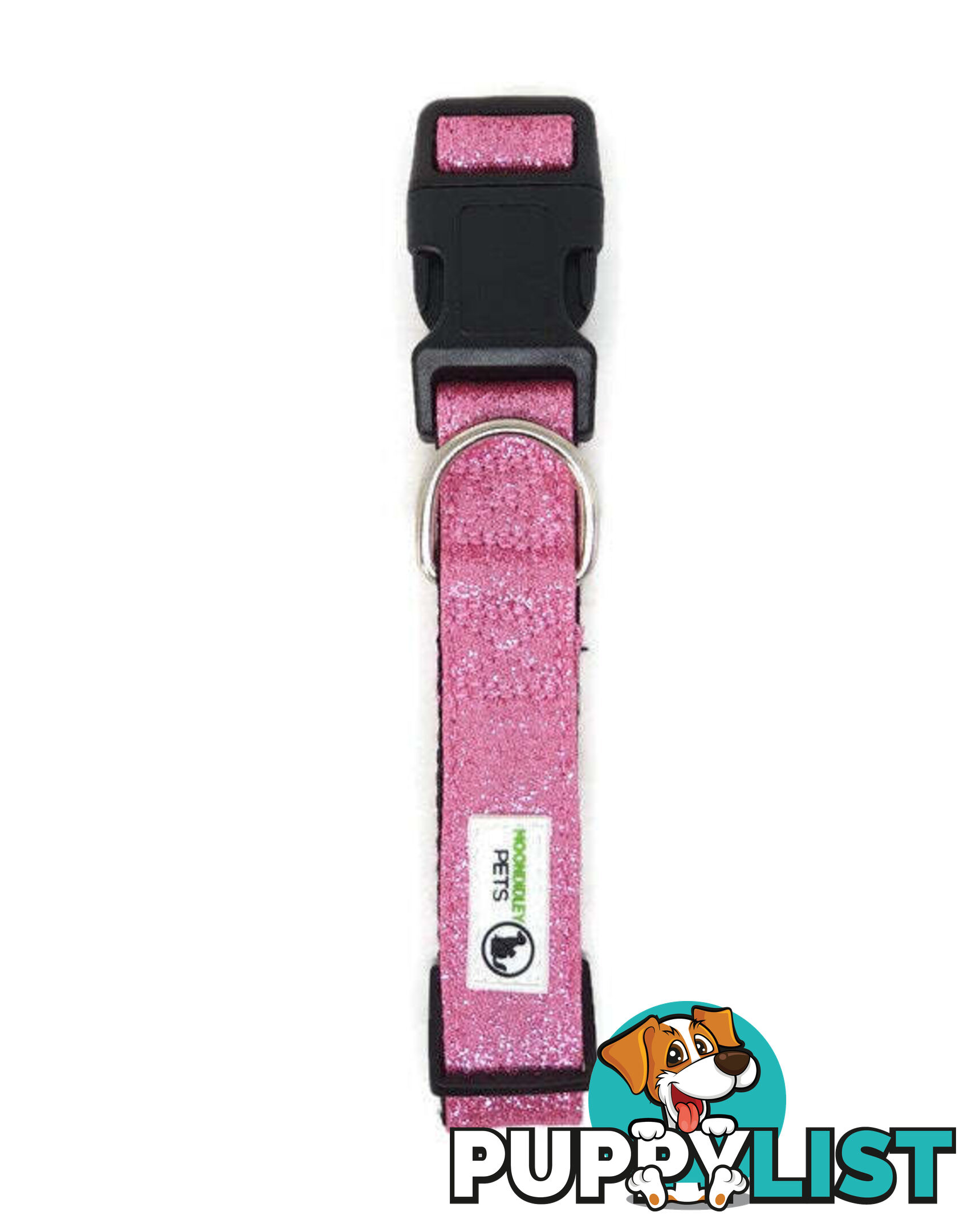 Bling Glitter Overlay Nylon Collar - Breakaway Buckle - Moondidley Pets - MDPCOLBLISBLK