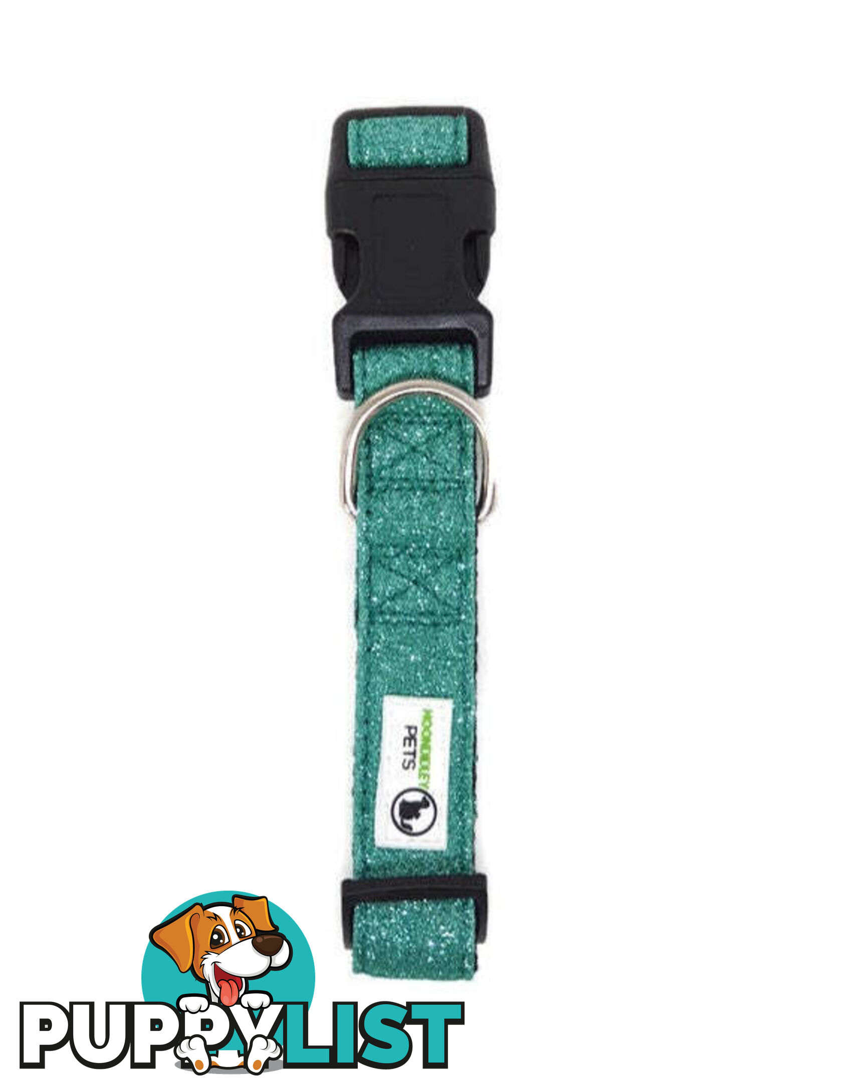 Bling Glitter Overlay Nylon Collar - Breakaway Buckle - Moondidley Pets - MDPCOLBLISBLK