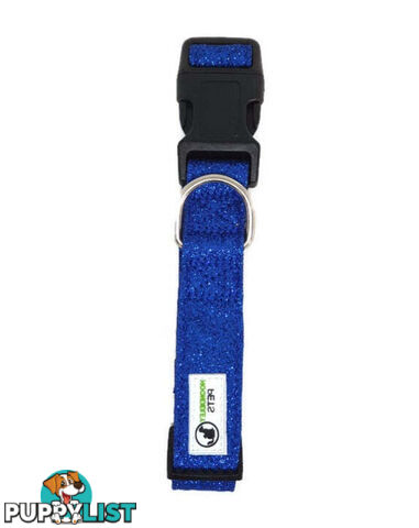 Bling Glitter Overlay Nylon Collar - Breakaway Buckle - Moondidley Pets - MDPCOLBLISBLK