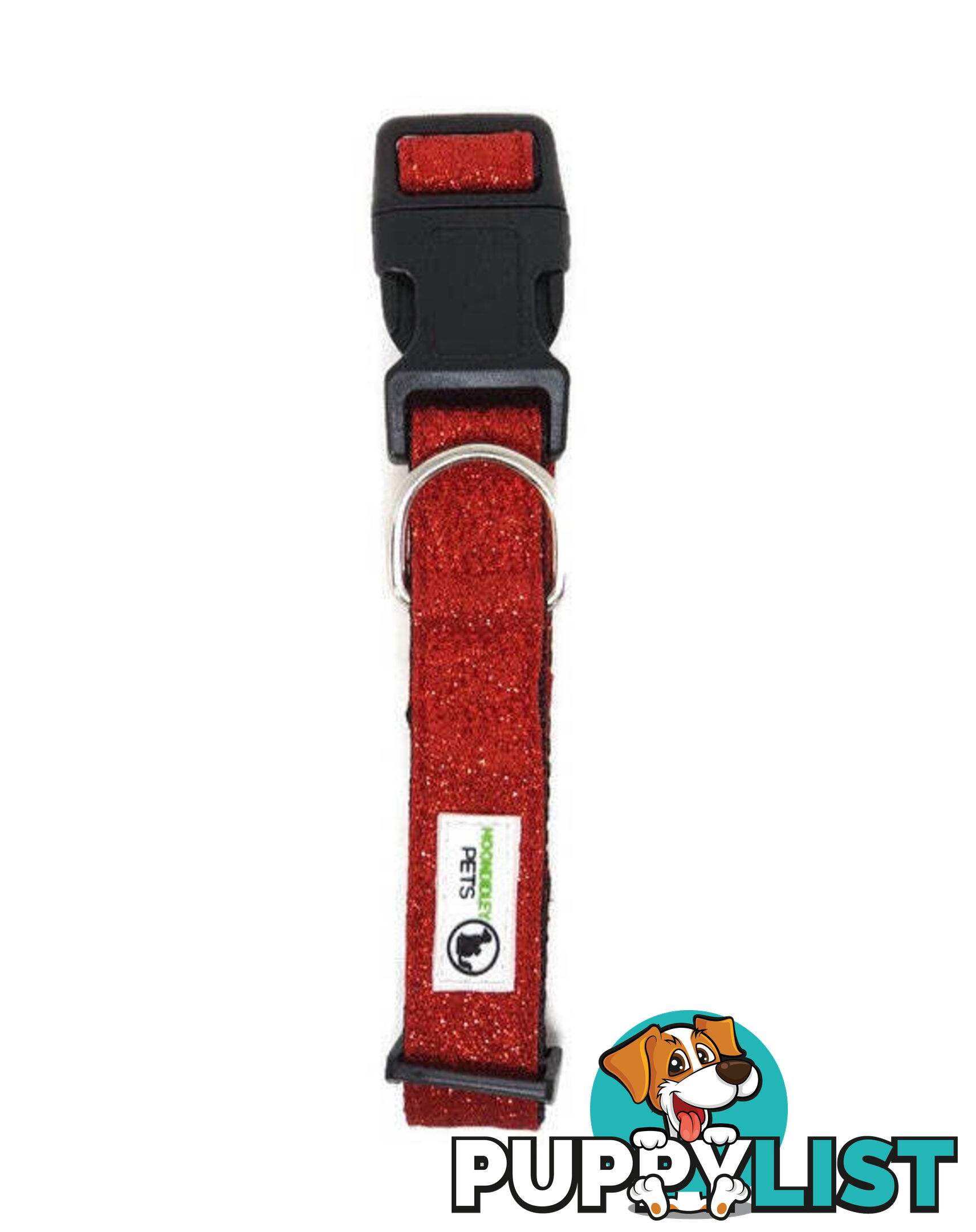 Bling Glitter Overlay Nylon Collar - Breakaway Buckle - Moondidley Pets - MDPCOLBLISBLK
