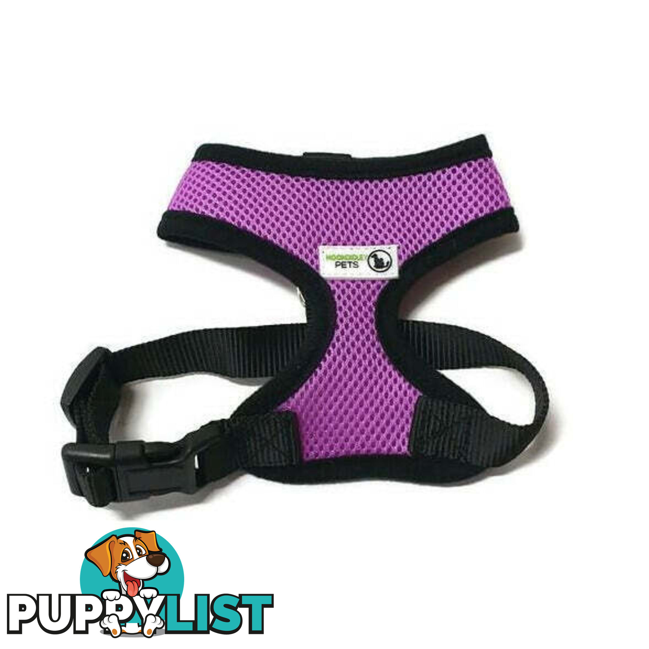 Pet Harness Soft Air Mesh Padded Adjustable  - Moondidley Pets - MDPHARMESXLPUR