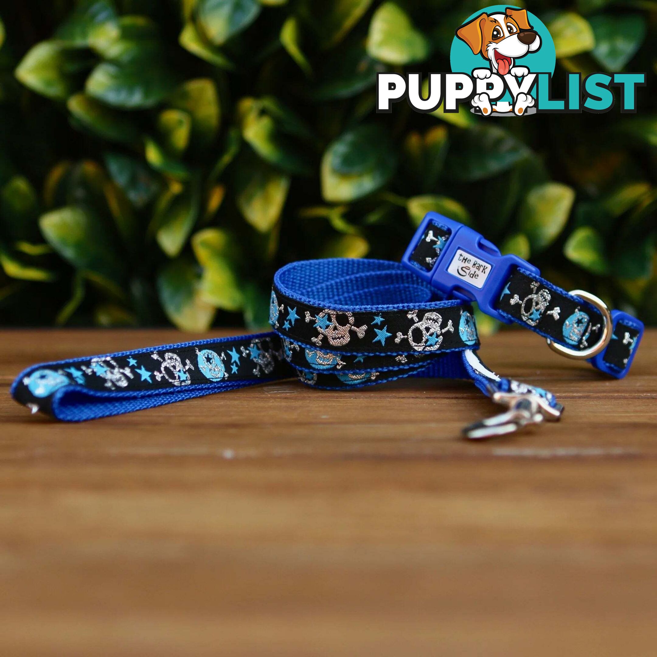 Skulls & Stars Dog Lead / Dog Leash - Hand Made by The Bark Side - TBSLDSKULPNK201.8