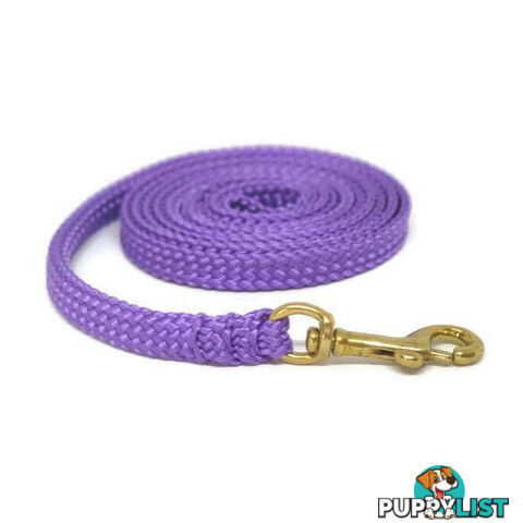 1.8m to 10m Long Dog Lead No Stitching Tough Yarnix 10mm Wide - YNXLD10-1.8-PUR-SS