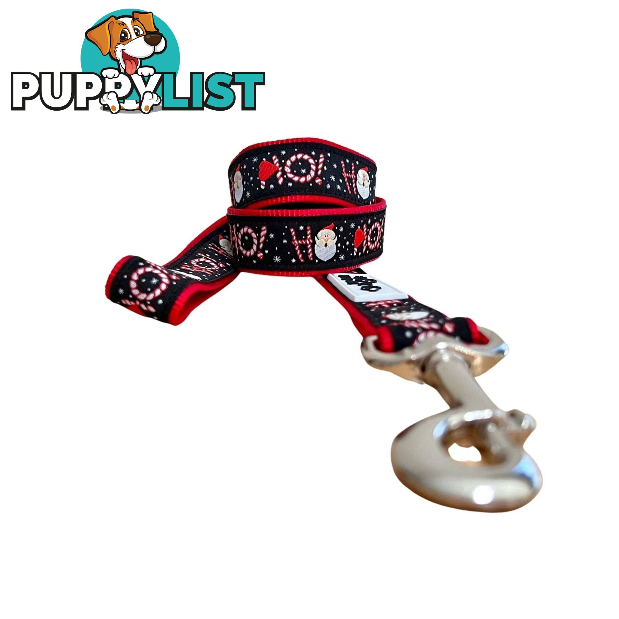 Christmas Dog Lead / Dog Leash - Hand Made by The Bark Side - TBSLDCHRSNO251.2