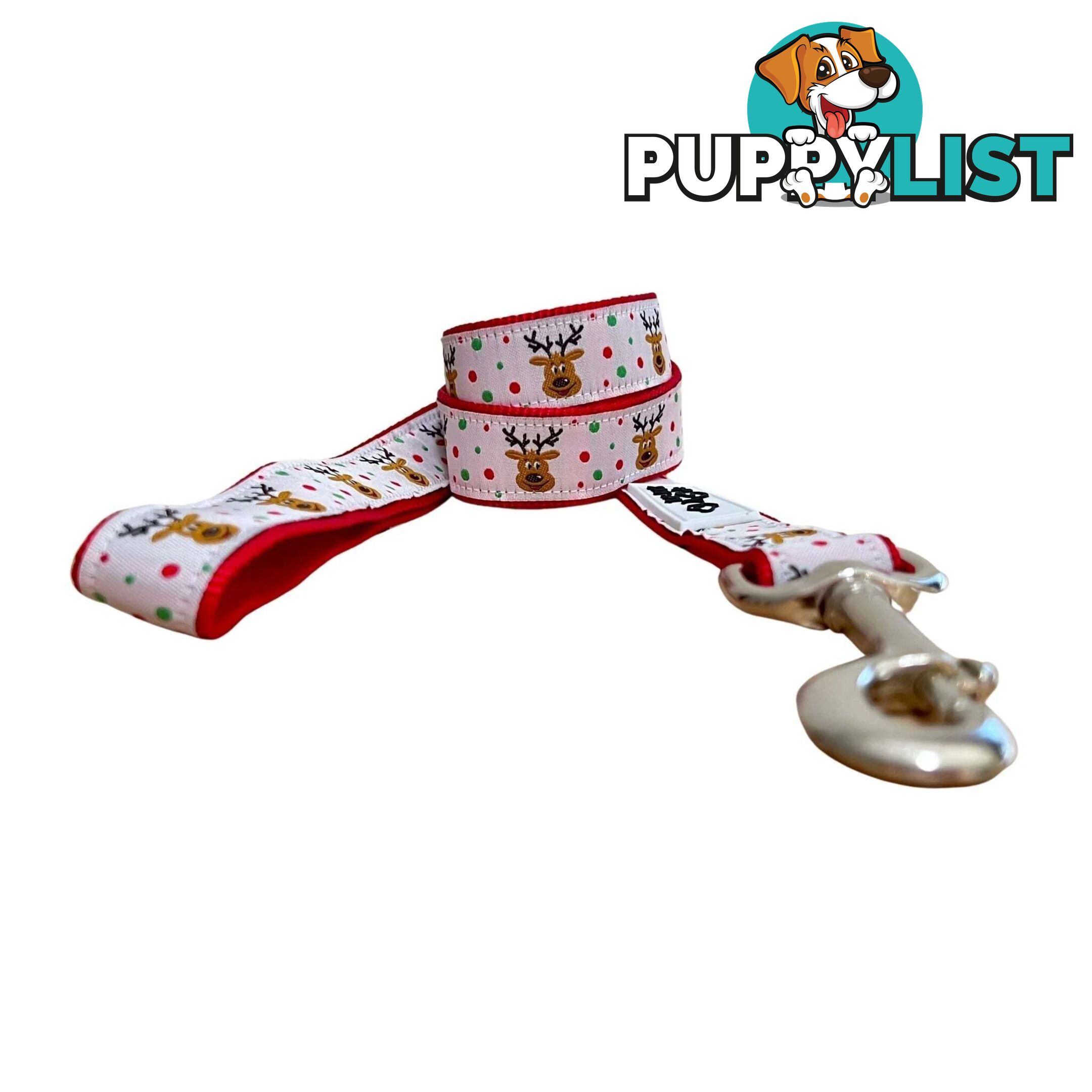 Christmas Dog Lead / Dog Leash - Hand Made by The Bark Side - TBSLDCHRSNO251.2