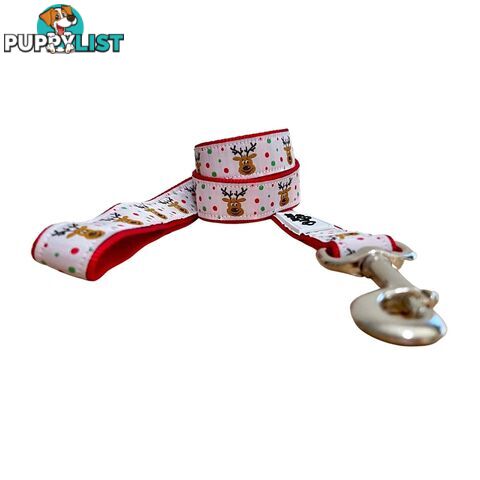 Christmas Dog Lead / Dog Leash - Hand Made by The Bark Side - TBSLDCHRSNO251.2