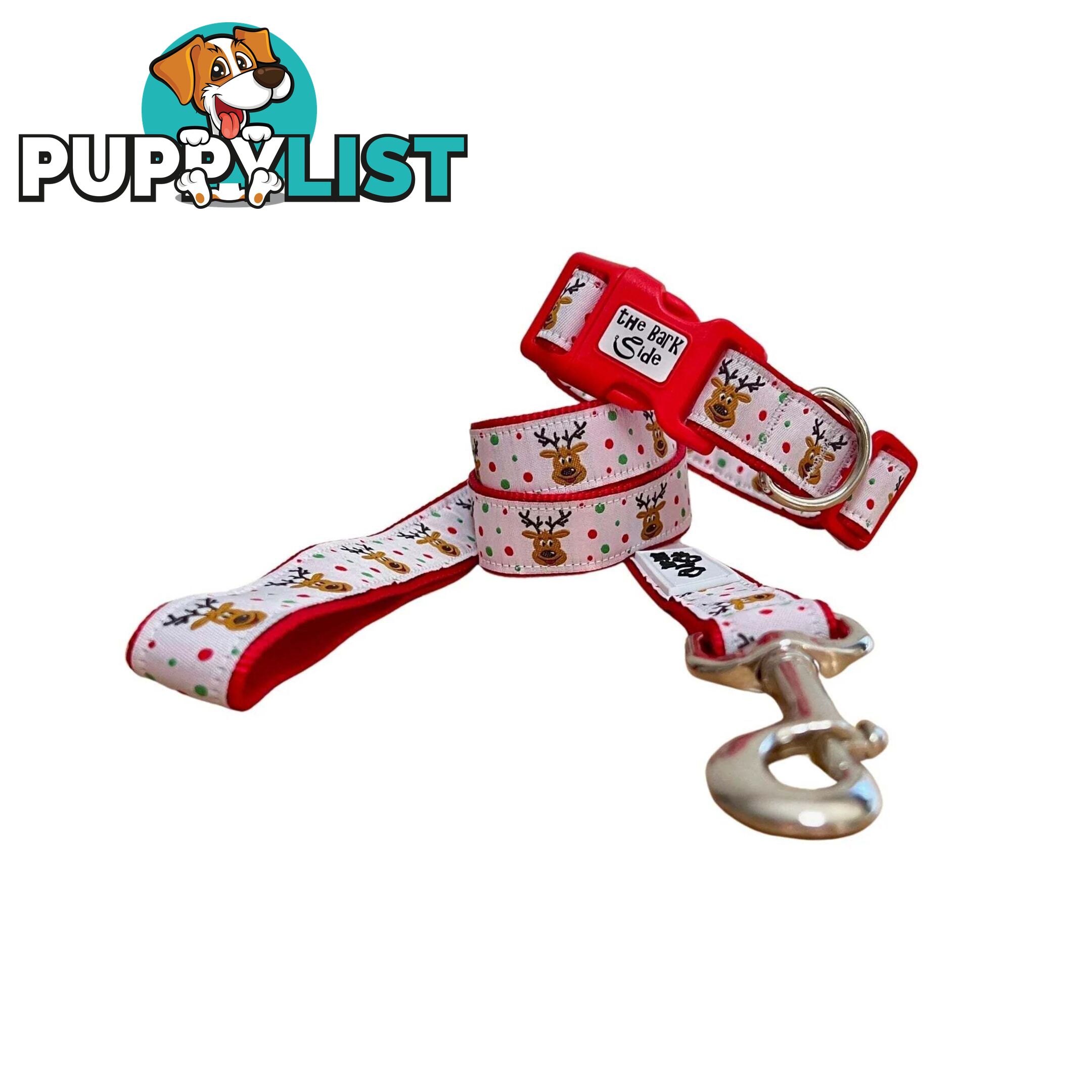 Christmas Dog Lead / Dog Leash - Hand Made by The Bark Side - TBSLDCHRSNO251.2