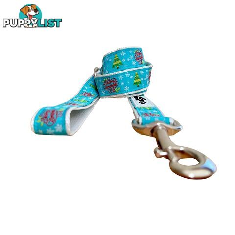 Christmas Dog Lead / Dog Leash - Hand Made by The Bark Side - TBSLDCHRSNO251.2